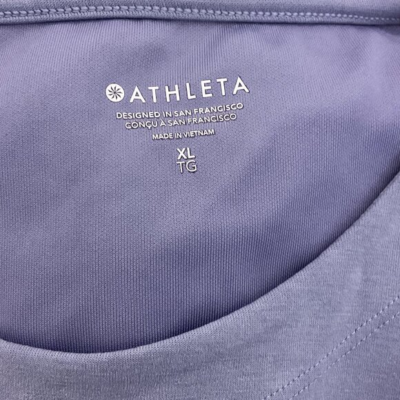 Athleta Seasoft Tank Sweatshirt XL Dusk Purple Drop Sleeve - Picture 10 of 10